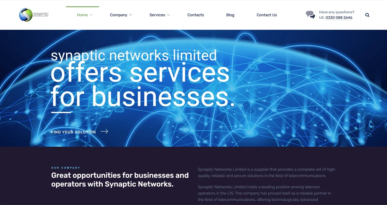 Synaptic Networks — сайт от sorrybutno